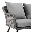 white chaise sofa Modway Furniture Sofa Sectionals Gray Gray