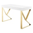 desk sets for home office Modway Furniture Computer Desks White Gold
