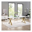breakfast tables Modway Furniture Bar and Dining Tables White Gold