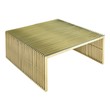 black metal and wood side table Modway Furniture Tables Gold