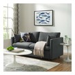 velvet sofa and loveseat Modway Furniture Sofas and Armchairs Gray