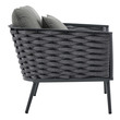 neutral lounge chair Modway Furniture Bar and Dining Gray Charcoal