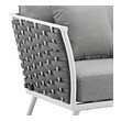 upholstered swivel accent chair Modway Furniture Bar and Dining White Gray