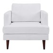 leather chair white Modway Furniture Sofas and Armchairs White