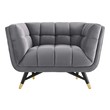 mid century modern chair and ottoman Modway Furniture Sofas and Armchairs Chairs Gray