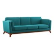 blue sectional Modway Furniture Sofas and Armchairs Teal