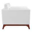 brown velvet accent chair Modway Furniture Sofas and Armchairs White