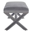 ottoman storage chair Modway Furniture Benches and Stools Gray