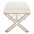 accent storage ottoman Modway Furniture Benches and Stools Ottomans and Benches Ivory