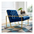 leather wing back armchair Modway Furniture Sofas and Armchairs Navy