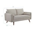 sectional with storage and pull out bed Modway Furniture Sofas and Armchairs Beige