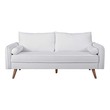 cream microfiber sectional Modway Furniture Sofas and Armchairs White