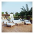 wicker patio furniture black Modway Furniture Sofa Sectionals Natural White