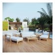metal outdoor garden furniture Modway Furniture Sofa Sectionals Natural White
