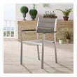 rustic dining set with bench Modway Furniture Bar and Dining Dining Room Chairs Silver Gray