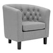 leather living room chair Modway Furniture Sofas and Armchairs Light Gray