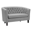 leather living room chair Modway Furniture Sofas and Armchairs Light Gray