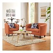 long chair for dining table Modway Furniture Sofas and Armchairs Orange