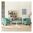 black wingback accent chair Modway Furniture Sofas and Armchairs Laguna