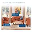 leather accent chair recliner Modway Furniture Sofas and Armchairs Orange