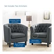 club chair and ottoman Modway Furniture Sofas and Armchairs Gray