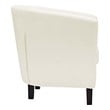 leather accent chair and ottoman Modway Furniture Sofas and Armchairs Ivory