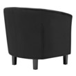 small upholstered accent chair Modway Furniture Sofas and Armchairs Black