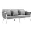 mid century sofa design Modway Furniture Sofa Sectionals White Gray