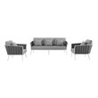 black velvet loveseat Modway Furniture Sofa Sectionals White Gray