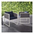 white dining chairs with black legs Modway Furniture Bar and Dining White Navy