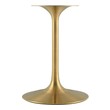 pedestal breakfast table Modway Furniture Bar and Dining Tables Gold White