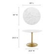 counter extension table Modway Furniture Bar and Dining Tables Gold White