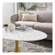 small glass tables Modway Furniture Tables Gold White