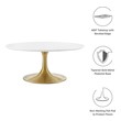 large wood side table Modway Furniture Tables Gold White
