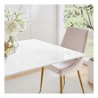 wood and marble table Modway Furniture Bar and Dining Tables Gold White