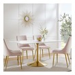 wood and marble table Modway Furniture Bar and Dining Tables Gold White