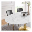 6 person circle dining table Modway Furniture Bar and Dining Tables Gold White