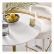 3 piece round pub table set Modway Furniture Bar and Dining Tables Gold White