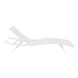 contemporary leather chair Modway Furniture Daybeds and Lounges White White