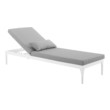 modern lounge chair with ottoman Modway Furniture Daybeds and Lounges White Gray