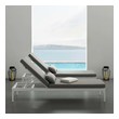 modern lounge chair with ottoman Modway Furniture Daybeds and Lounges White Gray