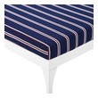 chair and ottoman Modway Furniture Daybeds and Lounges Chairs White Striped Navy