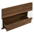 home theater console table Modway Furniture Tables Walnut White