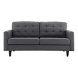 red sectional with chaise Modway Furniture Sofas and Armchairs Gray
