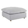 grey upholstered bench with back Modway Furniture Sofas and Armchairs Light Gray