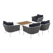 dark blue sectional Modway Furniture Sofa Sectionals White Navy