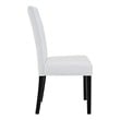 upholstered dining chair cream Modway Furniture Dining Chairs White
