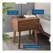 dark wood end tables for living room Modway Furniture Case Goods Walnut
