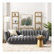 real leather couch sectional Modway Furniture Sofas and Armchairs Gray