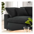 cream modern sectional Modway Furniture Sofas and Armchairs Black